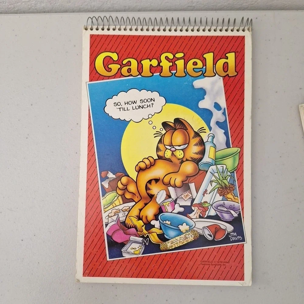 Vintage 1978 Mead Garfield Cat Stationary Note Pads Writing Tablets Sticker Set
